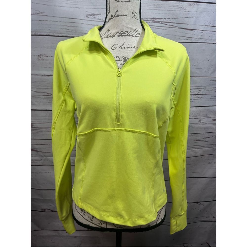 Layer8 large bright yellow/green athletic sweatshirt - 2558‎
